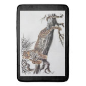 ラウンジヒョウ バスマット (正面縦)