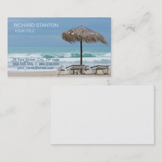 ラウンジビーチ 名刺 (正面/裏面)