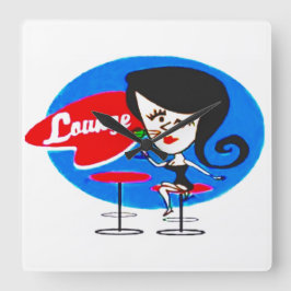 ラウンジ スクエア壁時計