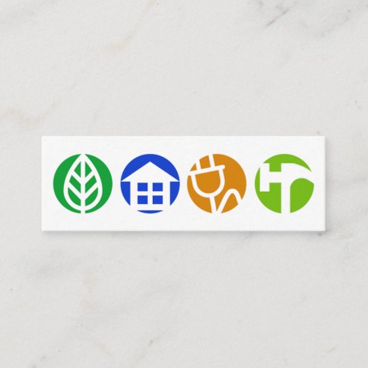 ラウンスタイリッシュド一般建築プラカード看板 スキニー名刺 (正面)