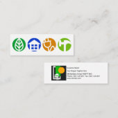 ラウンスタイリッシュド一般建築プラカード看板 スキニー名刺 (正面/裏面)