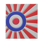 ラウンデルモダン日が差すこと炭素繊維スタイル ノートパッド (正面)