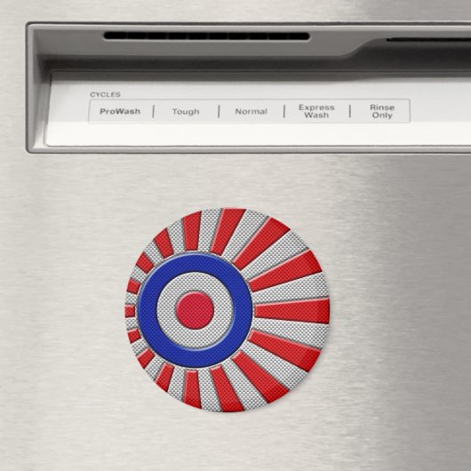 ラウンデルモダン日が差すこと炭素繊維スタイル マグネット (インサイチュ (食洗機))