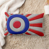 ラウンデル鮮やか日が差すことデザイン炭素繊維スタイル ランバークッション (ブランケット)