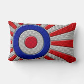 ラウンデル鮮やか日が差すことデザイン炭素繊維スタイル ランバークッション (裏面)