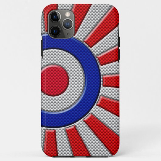 ラウンデル鮮やか日が差すことデザイン炭素繊維スタイル Case-Mate iPhoneケース (裏面)