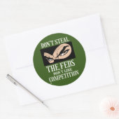 ラウンドおもしろいステッカー「盗まない…4」 ラウンドシール (封筒)