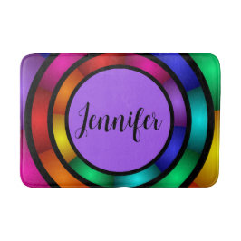 ラウンドおよびサイケデリックフラモダンクタ名 バスマット