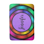 ラウンドおよびサイケデリックフラモダンクタ名 バスマット (正面縦)