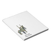 ラウンドかわいらし回転木馬ホースのメモ帳 ノートパッド (アングル)