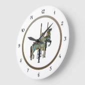 ラウンドかわいらし回転木馬馬の壁時計に移動 ラージ壁時計 (傾斜)