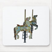 ラウンドかわいらし回転木馬馬マウスパッドに移動 マウスパッド (正面)