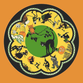 ラウンドでのハロウィーン ラウンドシール