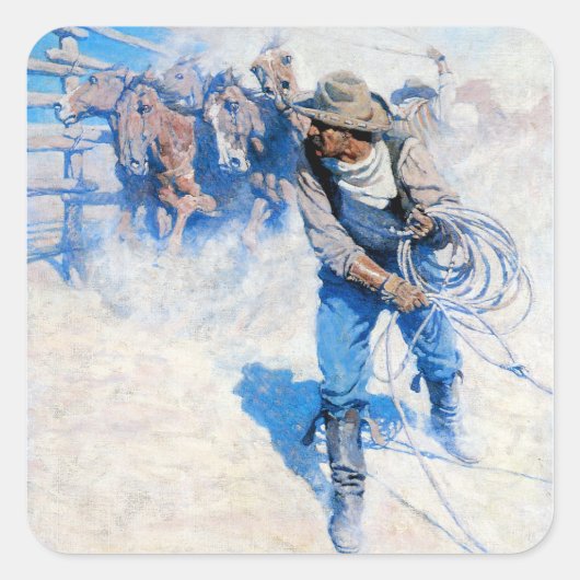 ラウンドの海の上 スクエアシール (正面)