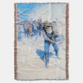 ラウンドの海の上 スローブランケット (正面縦)