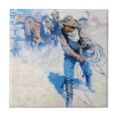 ラウンドの海の上 タイル (正面)