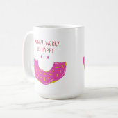 ラウンドやる気を起こさせるカラフルステッカー コーヒーマグカップ (正面左)