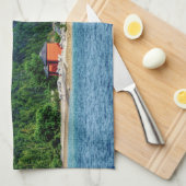 ラウンドアイランドライトハウス キッチンタオル (四つ折り)