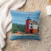 ラウンドアイランドライトハウス クッション (ブランケット)
