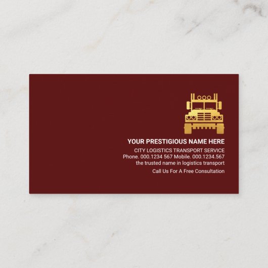 ラウンドアバウト交差点トラック輸送ルート 名刺 (裏面)