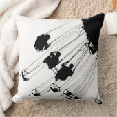 ラウンドアバウト交差点 – 白 クッション (ブランケット)