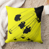 ラウンドアバウト交差点 – 黄 クッション (ブランケット)