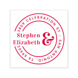 ラウンドアンパサンド結婚差出人住所 セルフインキングスタンプ