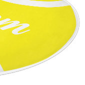 ラウンドイエローテニスボーカスタムルのボールカットボードギフト カッティングボード (角)