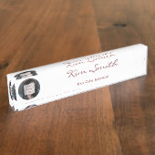 ラウンドイメージトパーズ名プロフェッショナルタイトル デスクネームプレート (側面)