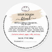 ラウンドインディアナのブレッドコテージ食品法のラベル ラウンドシール (正面)