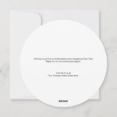 ラウンドウォーター色リースグリーンレッドのロゴクリスマス シーズンカード (裏面)