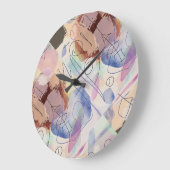 ラウンドウォールクロックオリジナルのアートワーク! ラージ壁時計 (傾斜)