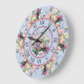ラウンドウォールクロック – フローラデザイン ラージ壁時計 (傾斜)