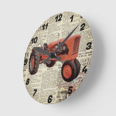 ラウンドウォールトラクタクロック ラウンド壁時計 (傾斜)