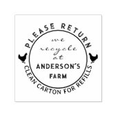 ラウンドエグモダンリターンカートンファームハウス セルフインキングスタンプ (デザイン)