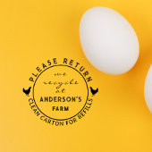 ラウンドエグモダンリターンカートンファームハウス セルフインキングスタンプ