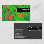 ラウンドエッジラベルサイケデリック – フラワーベッド 名刺 (正面/裏面)