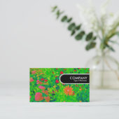 ラウンドエッジラベルサイケデリック – フラワーベッド 名刺 (スタンド正面)