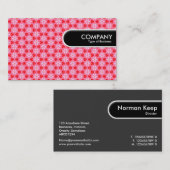 ラウンドエッジラベル – ジオメトリックフローラルパターン 名刺 (正面/裏面)