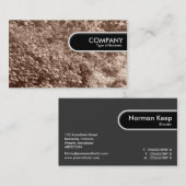 ラウンドエッジラベル – セピア葉 名刺 (正面/裏面)