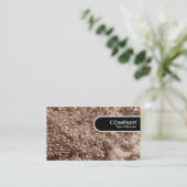 ラウンドエッジラベル – セピア葉 名刺 (スタンド正面)