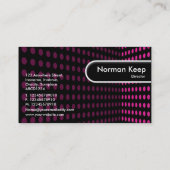 ラウンドエッジラベル – トーンコーナー – ホットピンク 名刺 (裏面)