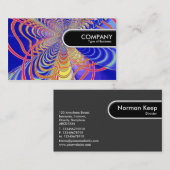 ラウンドエッジラベル – フラクタル抽象芸術061012d 名刺 (正面/裏面)