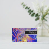 ラウンドエッジラベル – フラクタル抽象芸術061012d 名刺 (スタンド正面)