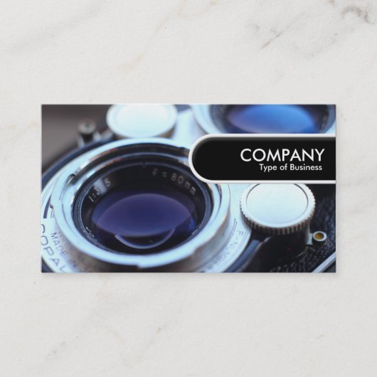 ラウンドエッジラベル-ヴィンテージTLRカメラ 名刺 (正面)