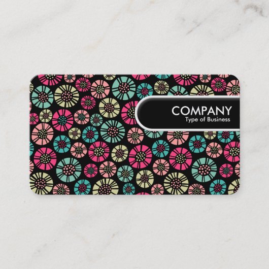 ラウンドエッジラベル-抽象芸術花031023 名刺 (正面)