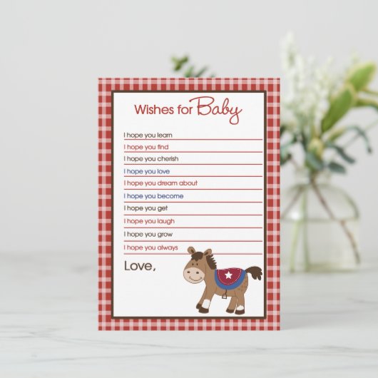 ラウンドエムアップウェスタンホースの願いベビーアドバイス アドバイスカード (スタンド正面)
