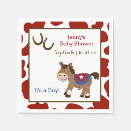 ラウンドエムアップウェスタンホースナプキンス スタンダードカクテルナプキン