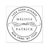 ラウンドエレガントウェディング差出人住所 セルフインキングスタンプ (デザイン)