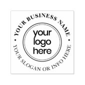 ラウンドエレガントタイポグラフィの会社名ロゴ セルフインキングスタンプ (デザイン)